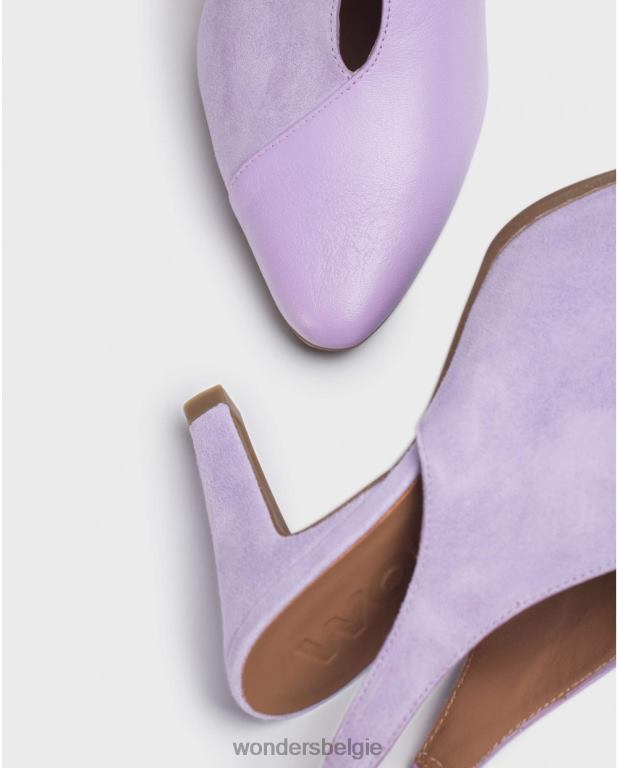 lila schoenen 6X06D416 lila v cut pumps vrouwen Wonders