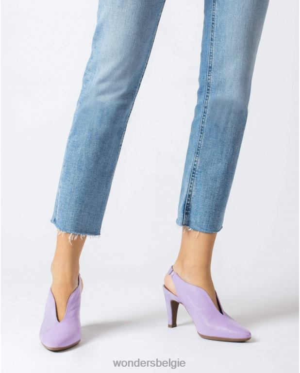 lila schoenen 6X06D416 lila v cut pumps vrouwen Wonders