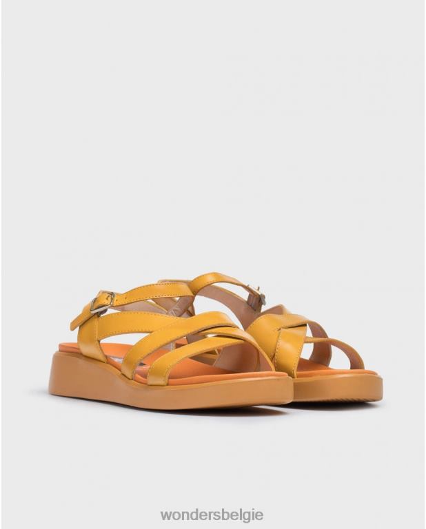 mango schoenen 6X06D322 mango oranje folk sandaal vrouwen Wonders