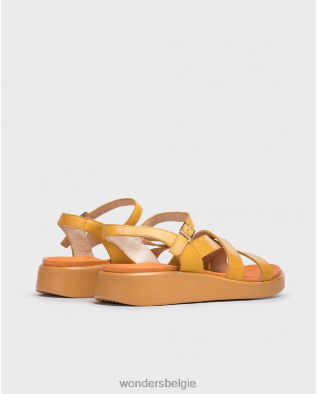 mango schoenen 6X06D322 mango oranje folk sandaal vrouwen Wonders