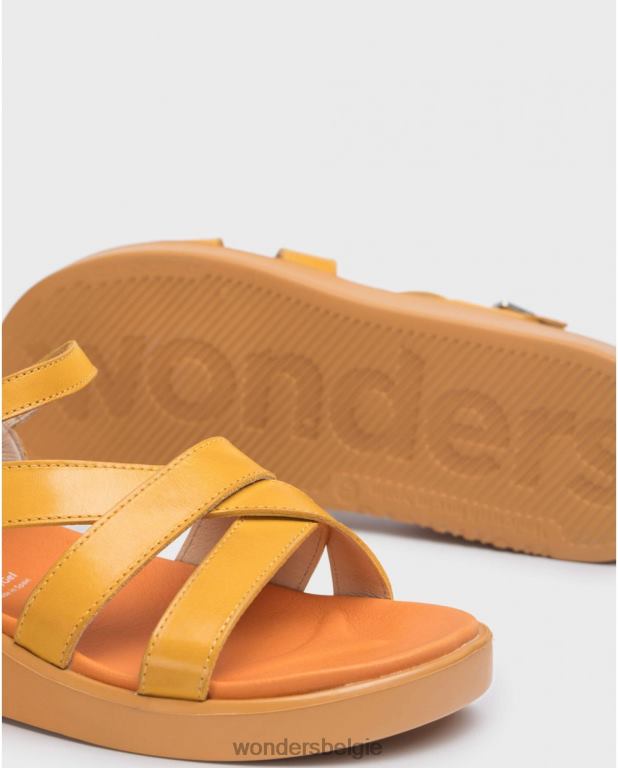 mango schoenen 6X06D322 mango oranje folk sandaal vrouwen Wonders