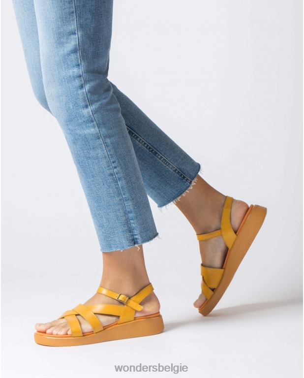 mango schoenen 6X06D322 mango oranje folk sandaal vrouwen Wonders