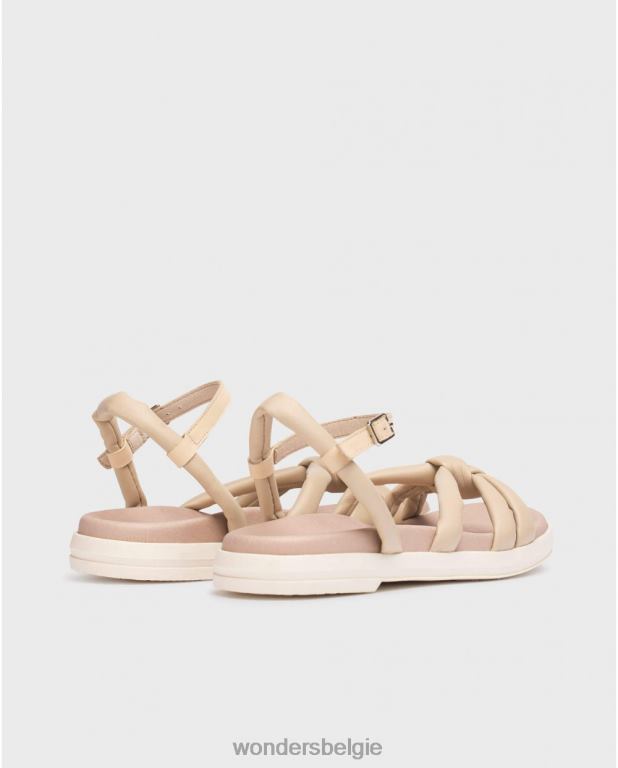 natuurlijk schoenen 6X06D121 natuurlijke beige elsa sandaal vrouwen Wonders