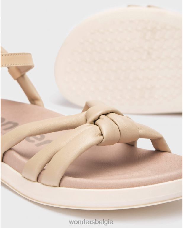 natuurlijk schoenen 6X06D121 natuurlijke beige elsa sandaal vrouwen Wonders