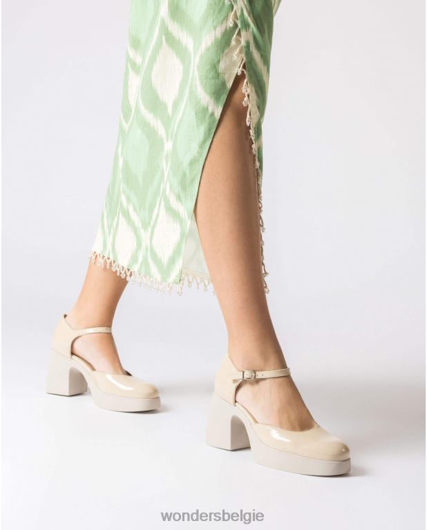 natuurlijk schoenen 6X06D149 natuurlijk beige lala mary jane vrouwen Wonders