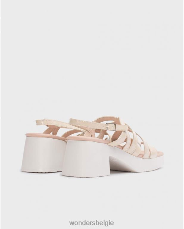 natuurlijk schoenen 6X06D166 naturel beige loreto sandaal vrouwen Wonders