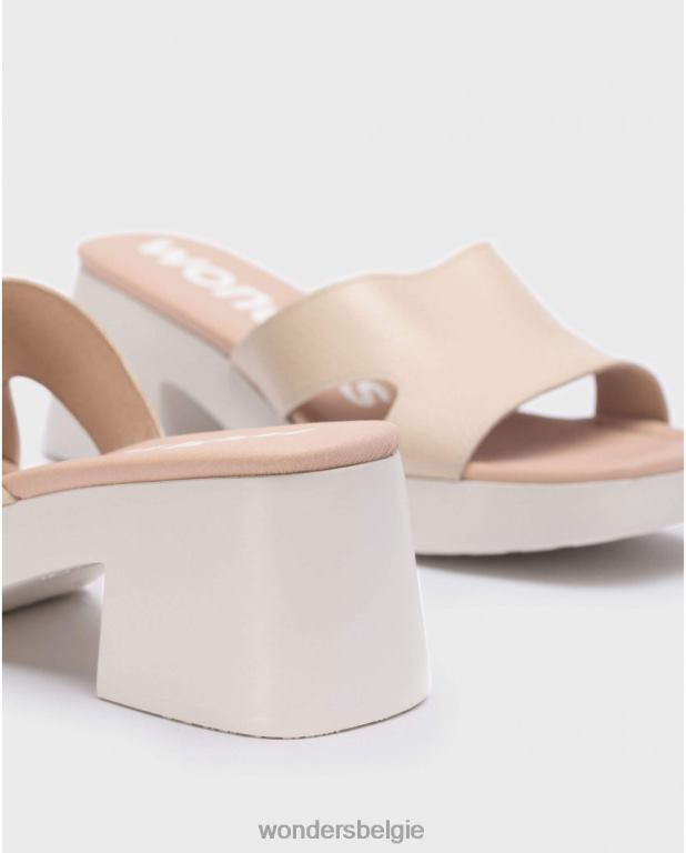 natuurlijk schoenen 6X06D169 natuurlijke beige motelsandaal vrouwen Wonders