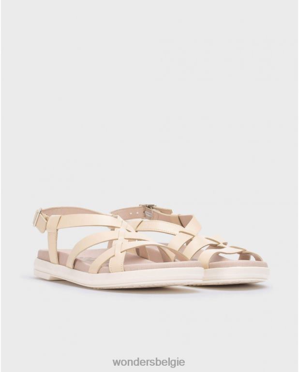 natuurlijk schoenen 6X06D19 naturel beige toni sandaal vrouwen Wonders