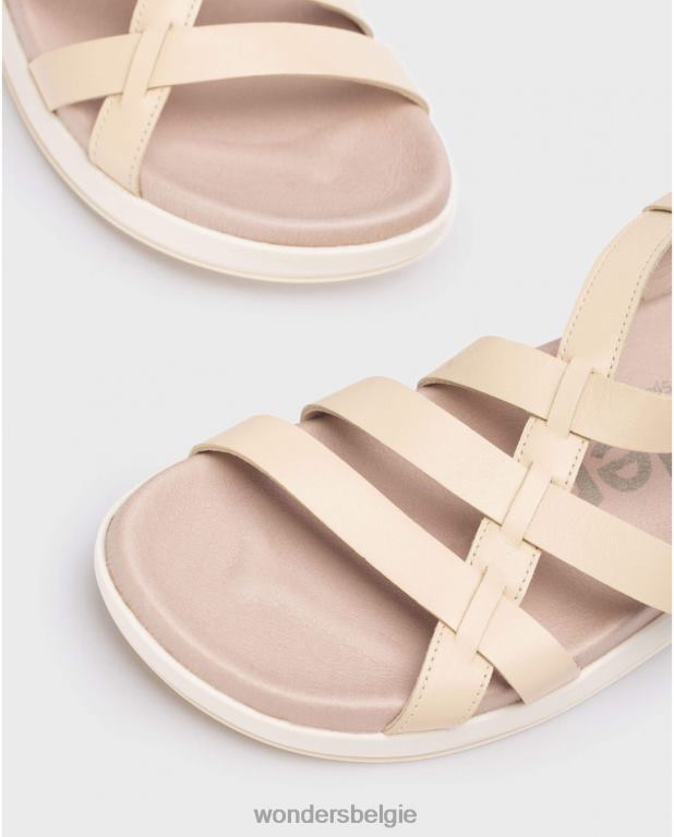 natuurlijk schoenen 6X06D19 naturel beige toni sandaal vrouwen Wonders