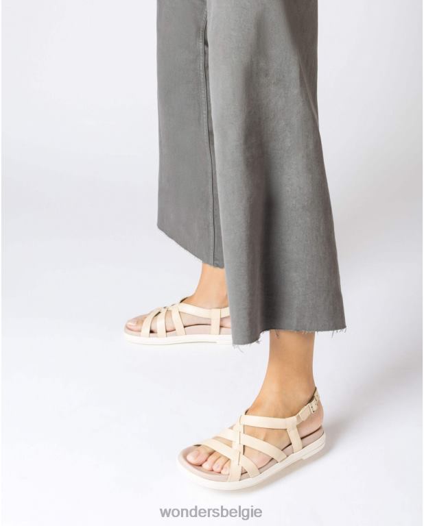 natuurlijk schoenen 6X06D19 naturel beige toni sandaal vrouwen Wonders