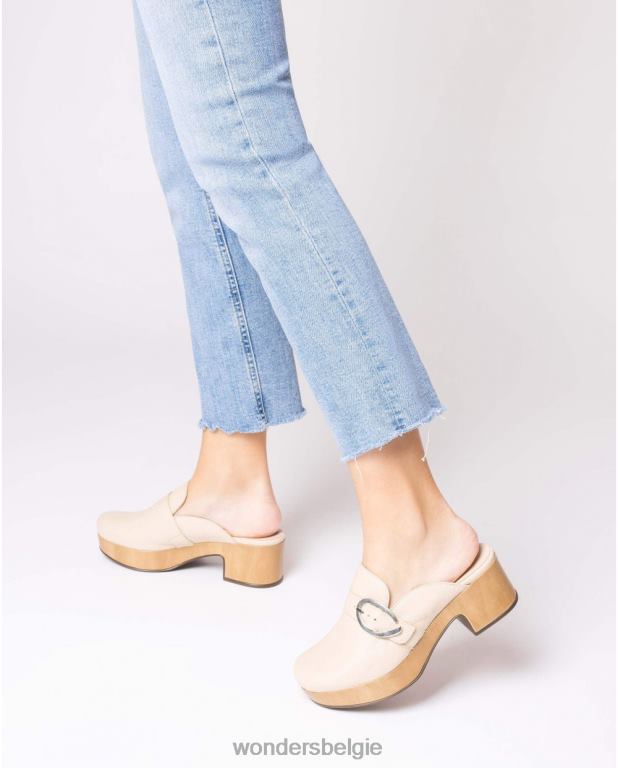 natuurlijk schoenen 6X06D259 natuurlijke beige trage klomp vrouwen Wonders