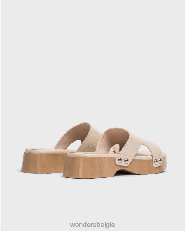 natuurlijk schoenen 6X06D26 naturel beige dalia sandaal vrouwen Wonders