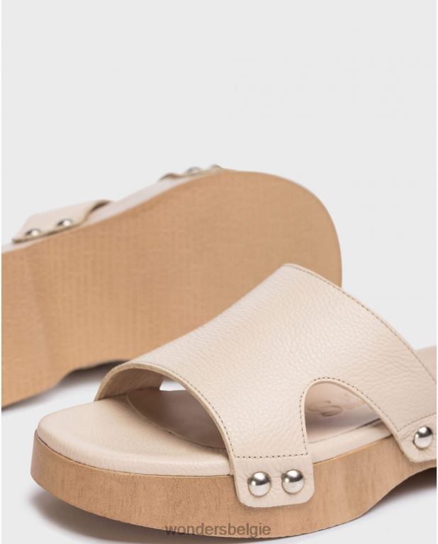 natuurlijk schoenen 6X06D26 naturel beige dalia sandaal vrouwen Wonders