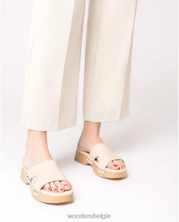 natuurlijk schoenen 6X06D26 naturel beige dalia sandaal vrouwen Wonders