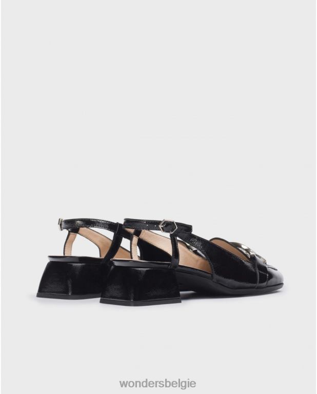 neger schoenen 6X06D102 negro zwarte maxine sandaal vrouwen Wonders