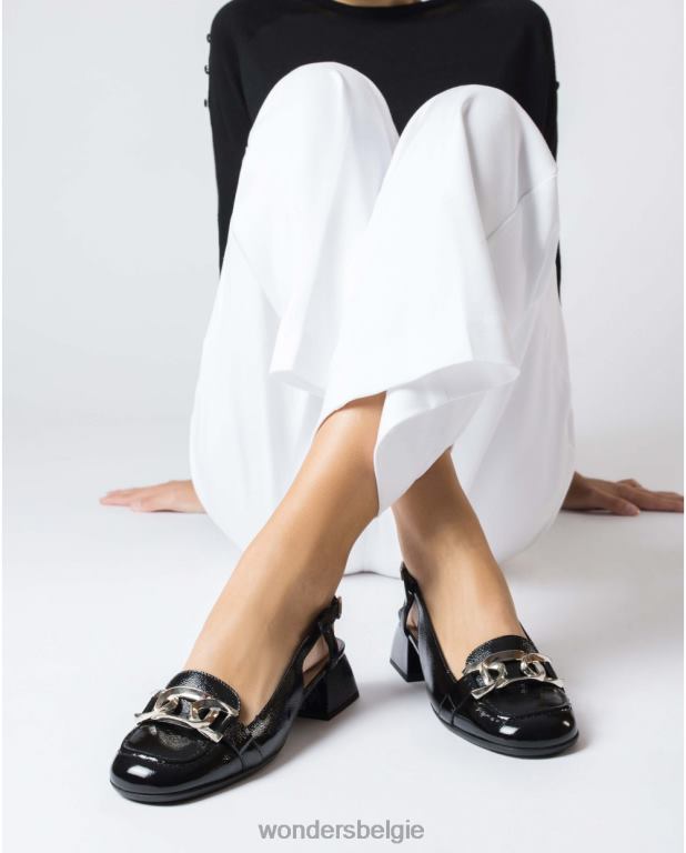 neger schoenen 6X06D102 negro zwarte maxine sandaal vrouwen Wonders