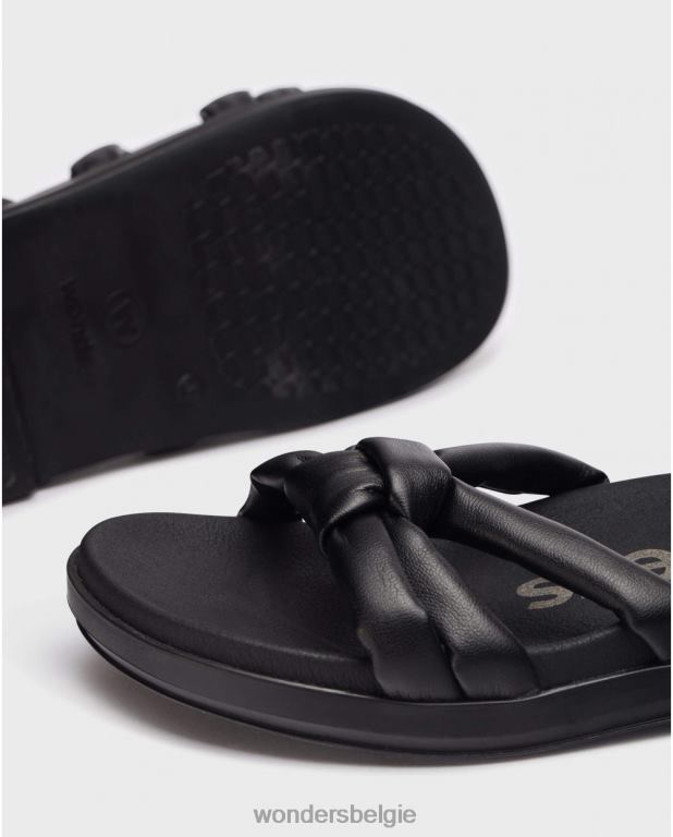 neger schoenen 6X06D122 zwarte zwarte elsa sandaal vrouwen Wonders