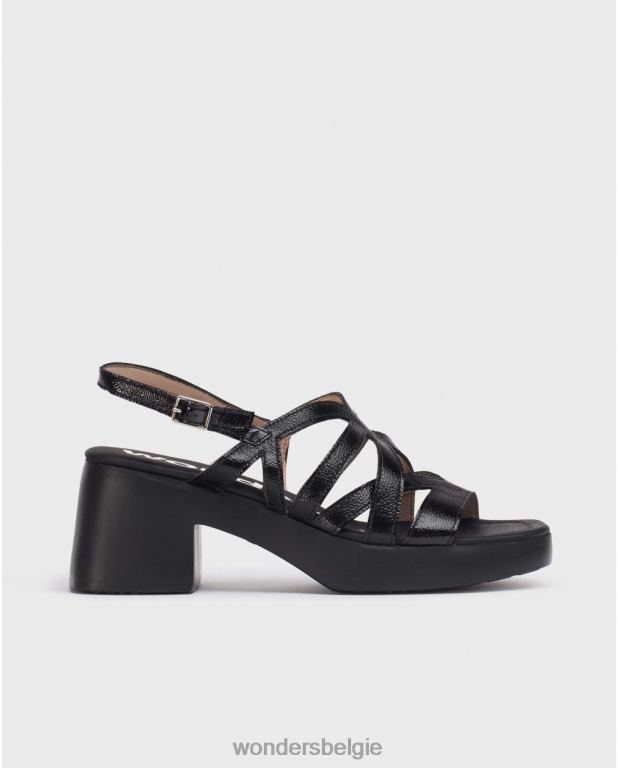 neger schoenen 6X06D167 zwarte zwarte loreto sandaal vrouwen Wonders