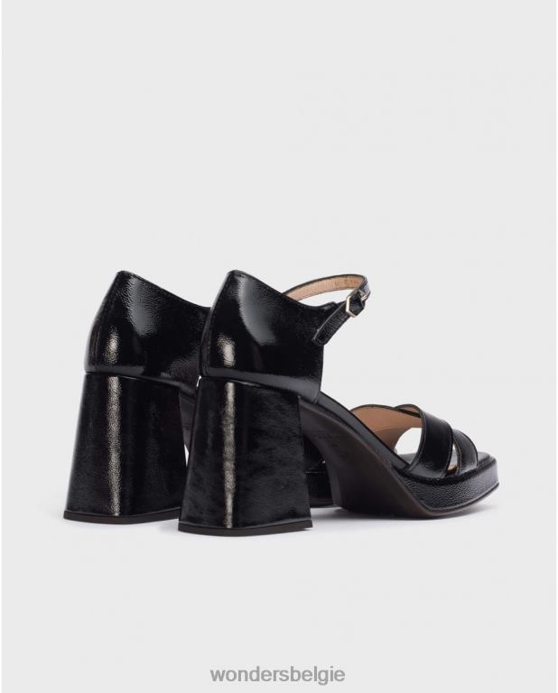 neger schoenen 6X06D17 zwarte zwarte julia sandaal vrouwen Wonders