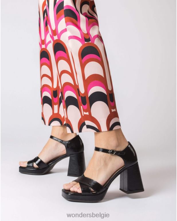 neger schoenen 6X06D17 zwarte zwarte julia sandaal vrouwen Wonders