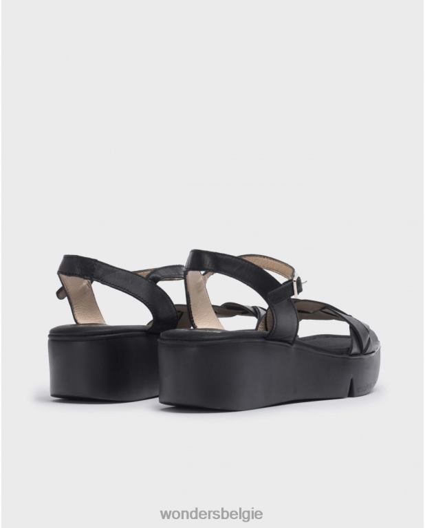 neger schoenen 6X06D189 negro zwarte dita sandaal vrouwen Wonders