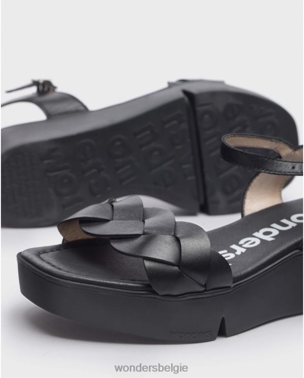 neger schoenen 6X06D189 negro zwarte dita sandaal vrouwen Wonders