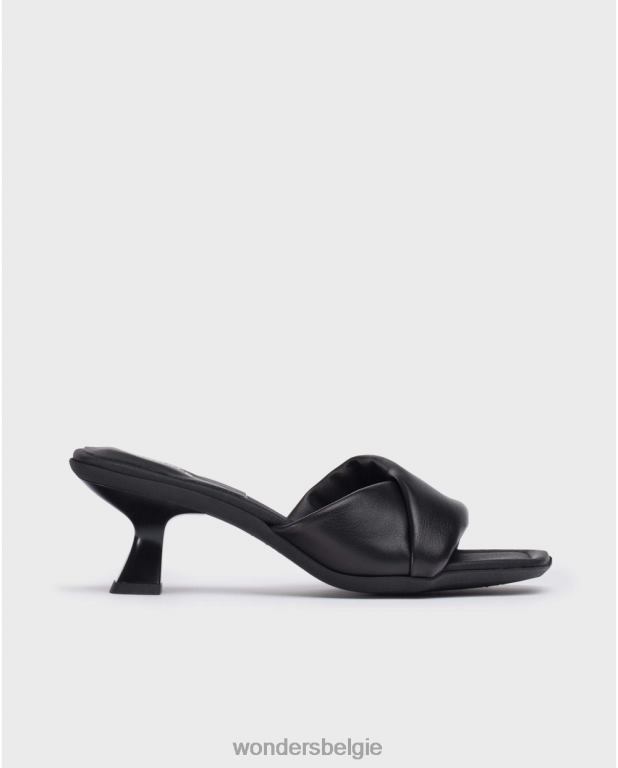 neger schoenen 6X06D205 neger zwarte gloed muilezels vrouwen Wonders