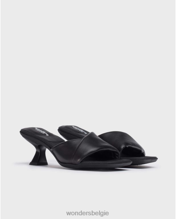 neger schoenen 6X06D205 neger zwarte gloed muilezels vrouwen Wonders