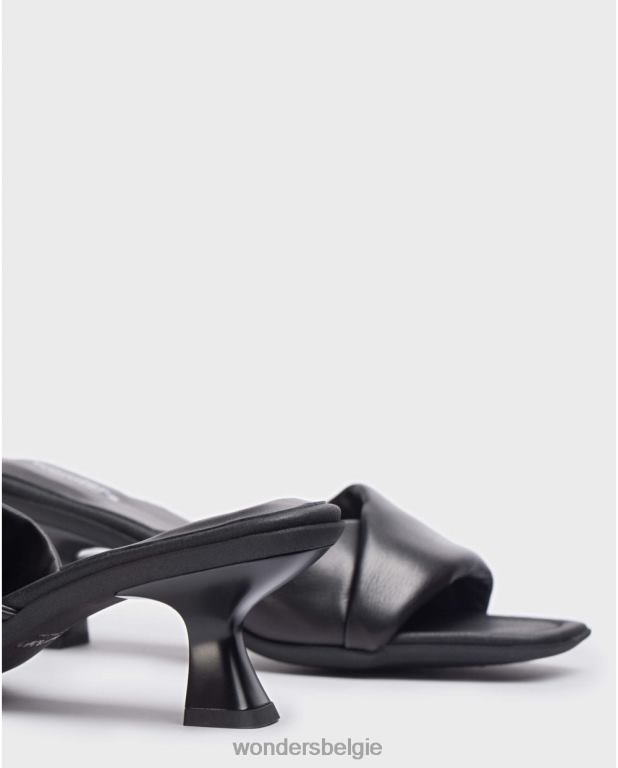 neger schoenen 6X06D205 neger zwarte gloed muilezels vrouwen Wonders