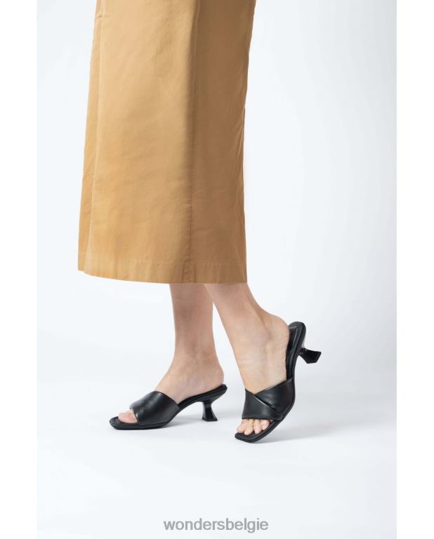 neger schoenen 6X06D205 neger zwarte gloed muilezels vrouwen Wonders