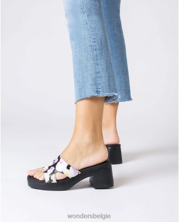 neger schoenen 6X06D206 zwarte zwarte motelsandaal vrouwen Wonders