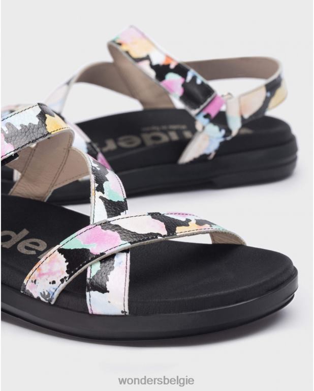 neger schoenen 6X06D207 zwarte zwarte toni sandaal vrouwen Wonders