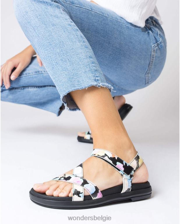 neger schoenen 6X06D207 zwarte zwarte toni sandaal vrouwen Wonders