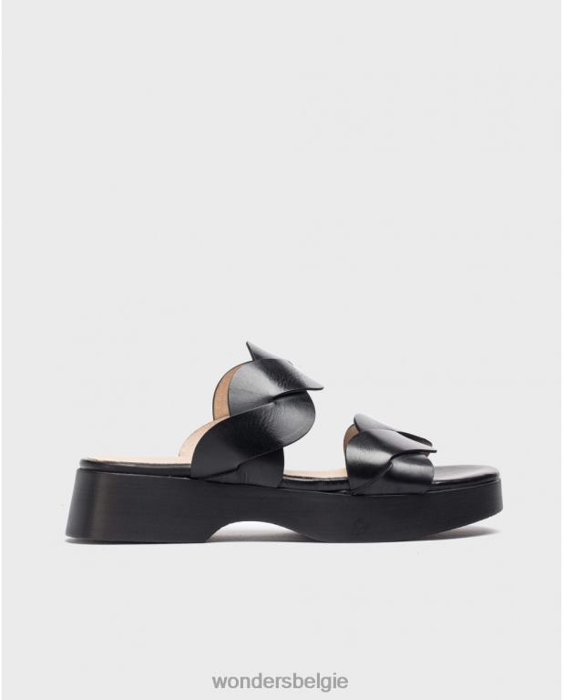 neger schoenen 6X06D208 negro zwarte maui sandaal vrouwen Wonders