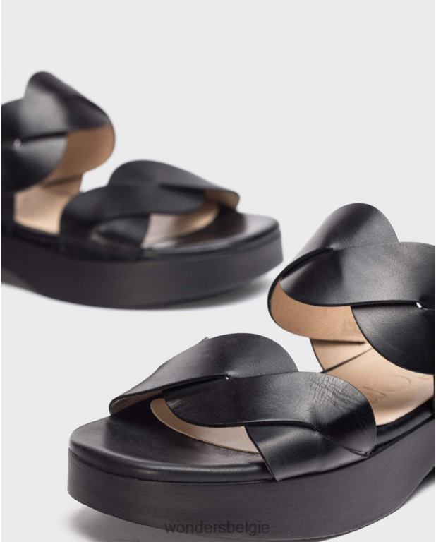 neger schoenen 6X06D208 negro zwarte maui sandaal vrouwen Wonders