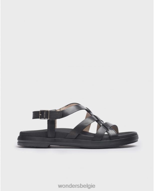 neger schoenen 6X06D20 zwarte zwarte toni sandaal vrouwen Wonders