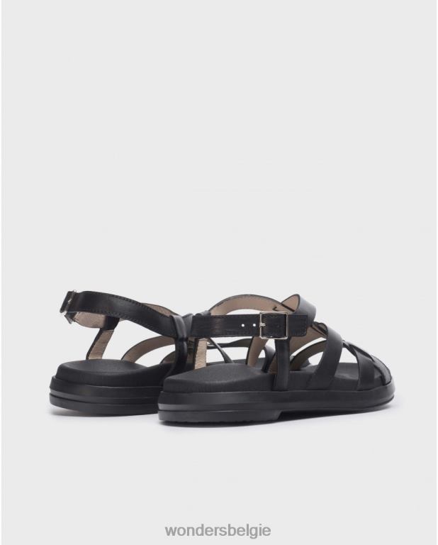 neger schoenen 6X06D20 zwarte zwarte toni sandaal vrouwen Wonders