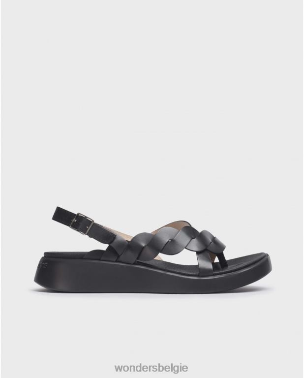 neger schoenen 6X06D256 neger zwarte jang sandaal vrouwen Wonders