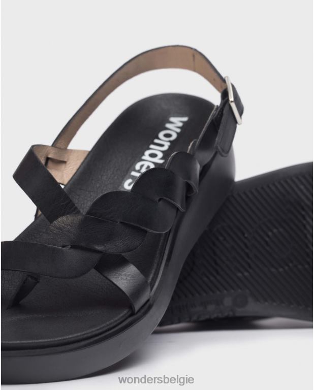 neger schoenen 6X06D256 neger zwarte jang sandaal vrouwen Wonders