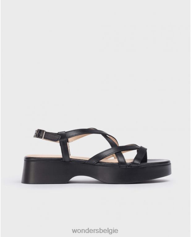 neger schoenen 6X06D275 neger zwarte alana sandaal vrouwen Wonders