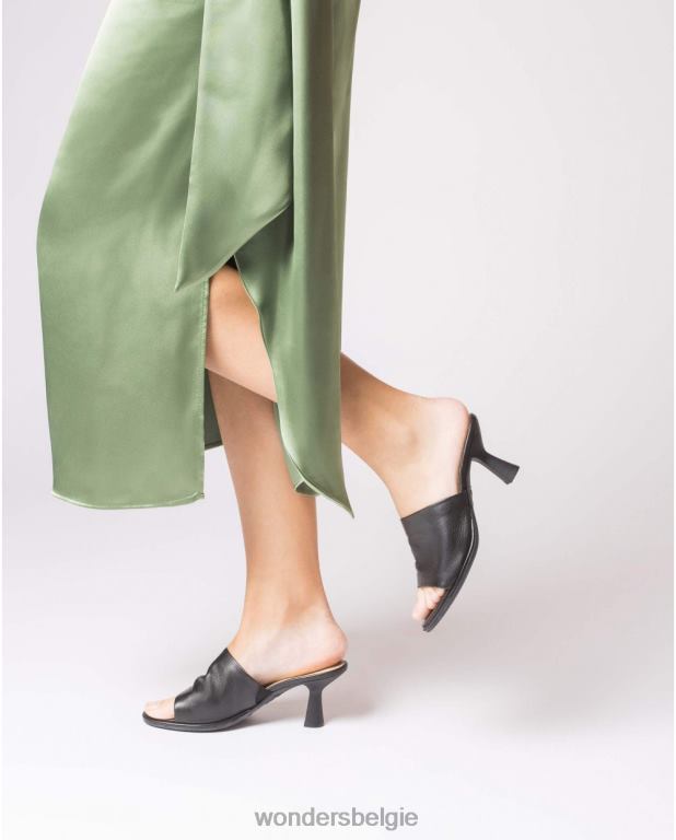 neger schoenen 6X06D27 neger zwarte sharon sandaal vrouwen Wonders