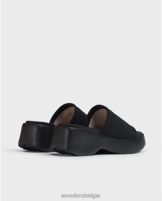 neger schoenen 6X06D287 neger zwarte susan sandaal vrouwen Wonders