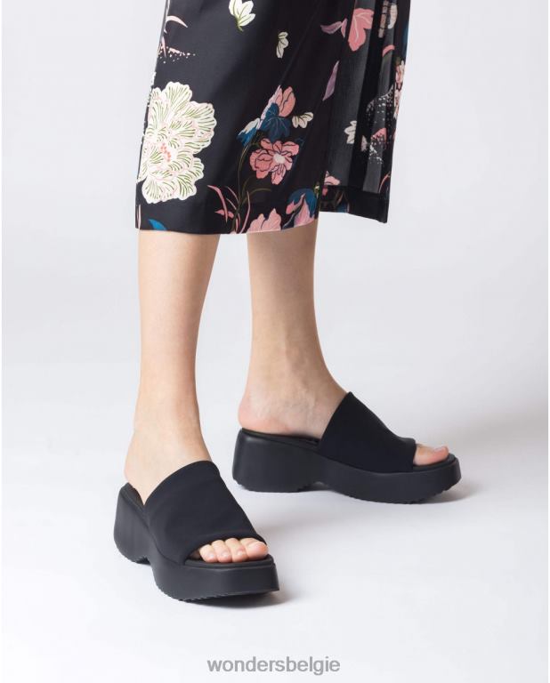 neger schoenen 6X06D287 neger zwarte susan sandaal vrouwen Wonders