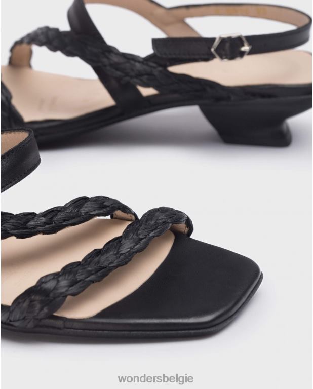 neger schoenen 6X06D28 zwarte zwarte sol sandaal vrouwen Wonders