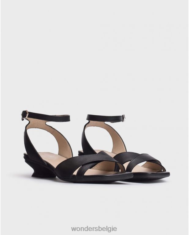 neger schoenen 6X06D291 neger zwarte mamy sandaal vrouwen Wonders