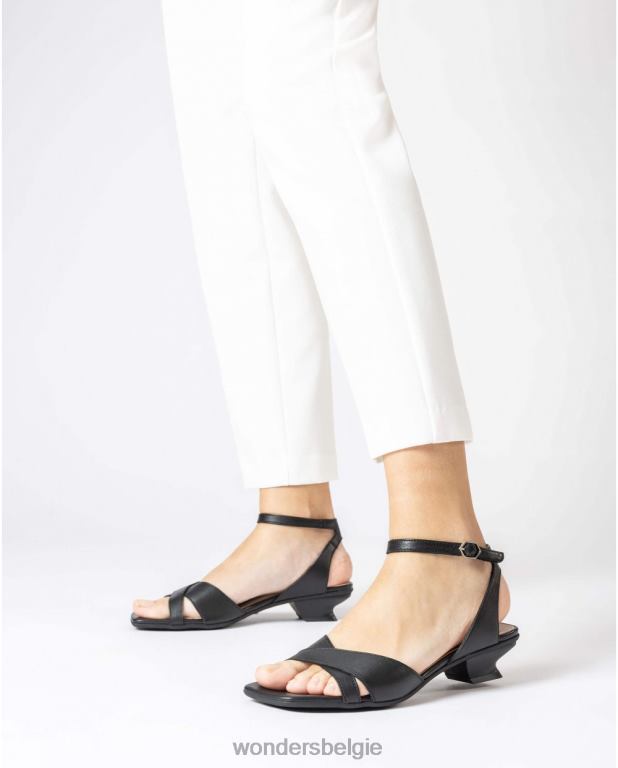 neger schoenen 6X06D291 neger zwarte mamy sandaal vrouwen Wonders