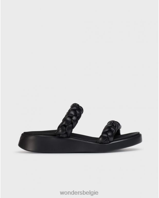 neger schoenen 6X06D314 neger gevlochten gevoerde sandaal vrouwen Wonders
