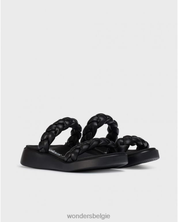 neger schoenen 6X06D314 neger gevlochten gevoerde sandaal vrouwen Wonders