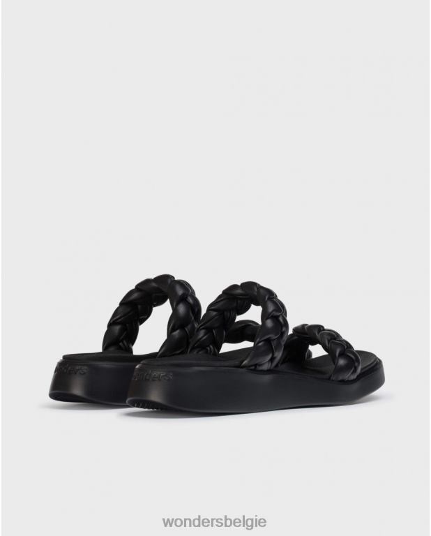 neger schoenen 6X06D314 neger gevlochten gevoerde sandaal vrouwen Wonders