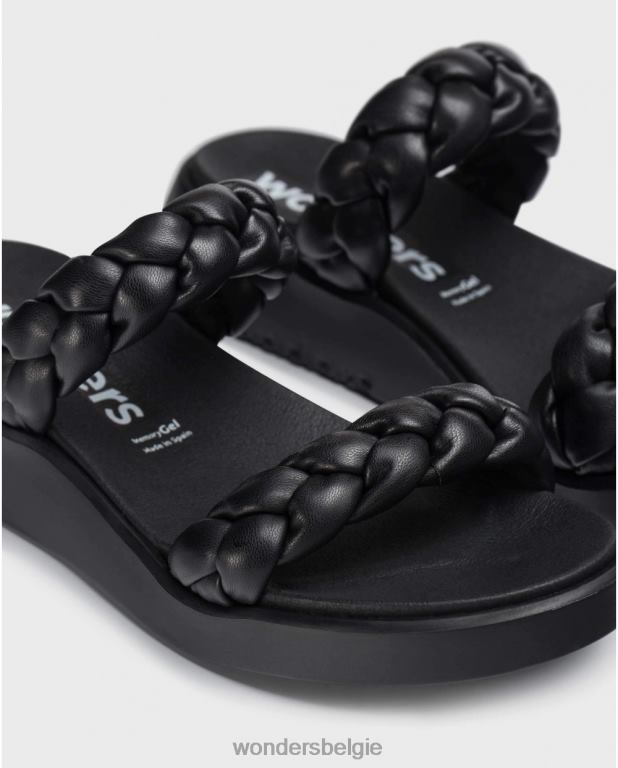 neger schoenen 6X06D314 neger gevlochten gevoerde sandaal vrouwen Wonders